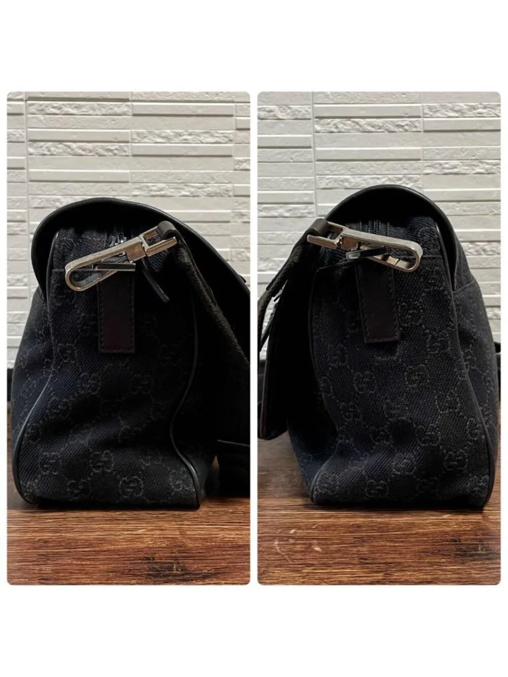 Gucci GG Canvas Leather Shoulder Bag Messenger